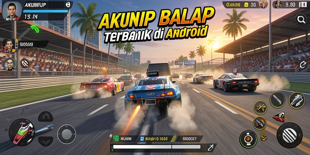 Gameplay balap seru dan mendebarkan di AKUNJP.