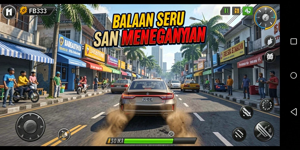 Gameplay menarik dari FB333 dengan aksi balap yang menegangkan.