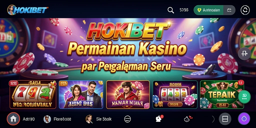 Tampilan gameplay HOKIBET yang mengesankan dengan permainan kasino yang seru.