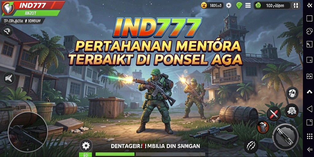Tampilan gameplay menawan dalam IND777 saat mempertahankan menara dari serangan musuh.
