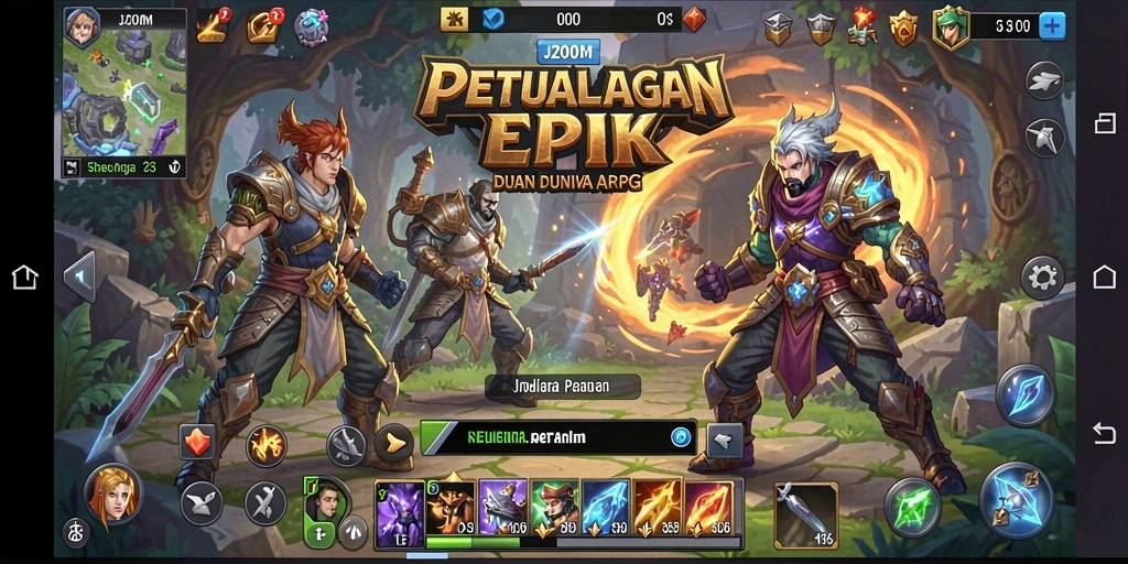 Tampilan menarik dari gameplay J200M yang mendebarkan.