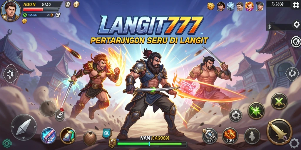 Tangkapan layar LANGIT777 dengan aksi pertempuran intens dalam mode Battle Royale.