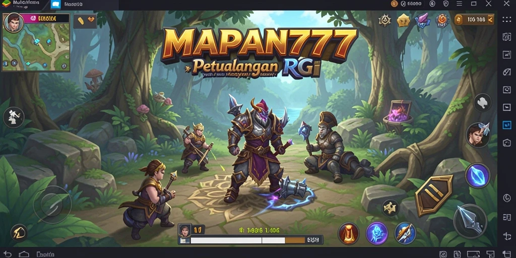 Screenshot menunjukkan aksi seru dalam pertempuran RPG di MAPAN777.