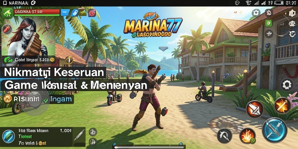 Tampilan gameplay MARINA77 yang penuh warna dan seru.