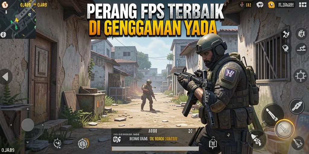 Tampilan seru gameplay OJA89 dalam pertempuran FPS.