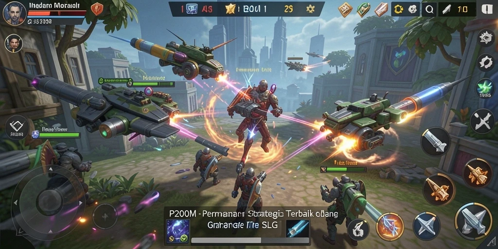Tampilan gameplay P200M yang menarik dan strategis.
