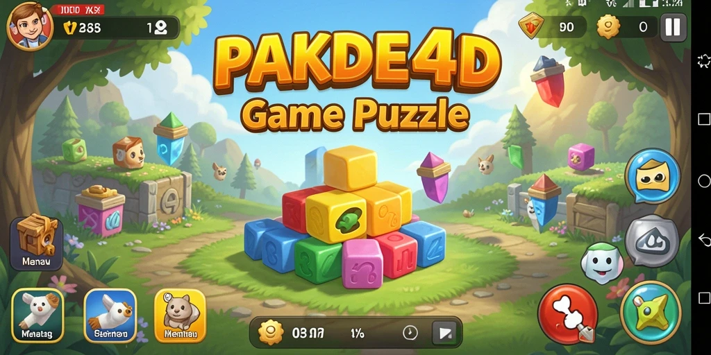Screenshot menampilkan gameplay PAKDE4D yang penuh tantangan puzzle.