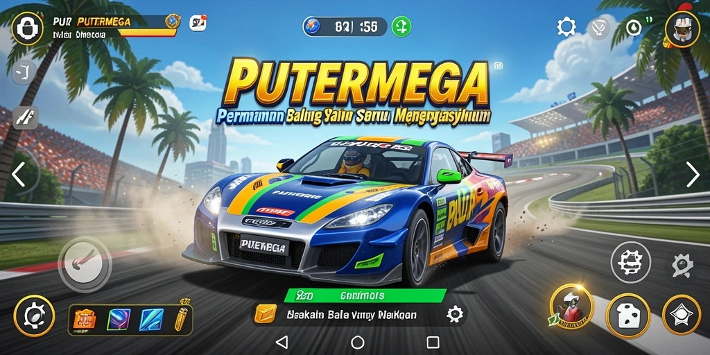 Tampilan gameplay balap seru di PUTERMEGA.