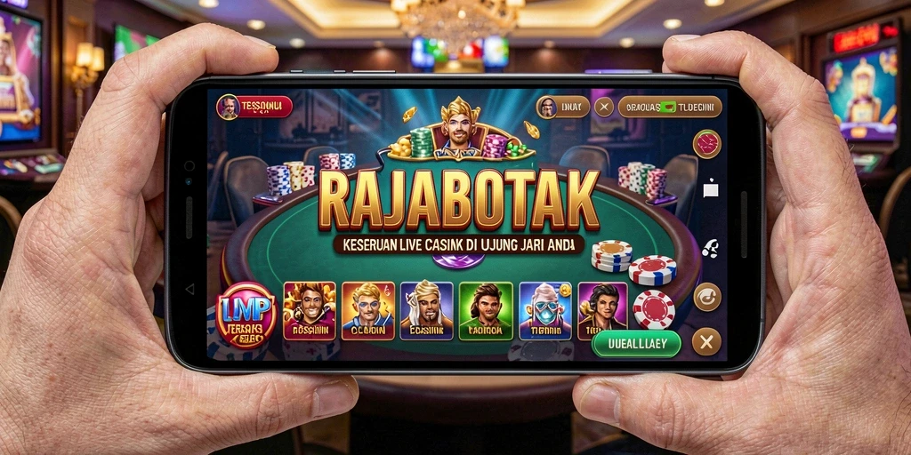 Tampilan gameplay menarik dari aplikasi Live Casino RAJABOTAK.