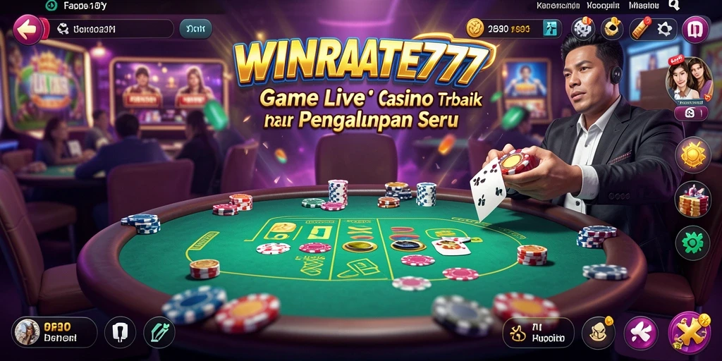 Tampilan gameplay menarik dari WINRATE777 dengan dealer langsung.