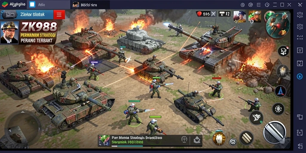 Gameplay ZK988 yang menegangkan dan penuh strategi.